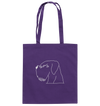 Schnauzer weiß - Baumwolltasche Einkaufstasche Tier-Shirts.com Purple ca. 38x42