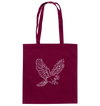 Papagei weiß - Baumwolltasche Einkaufstasche Tier-Shirts.com Burgundy ca. 38x42