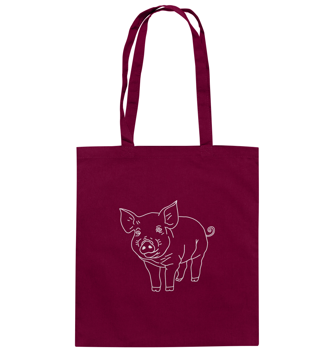 Pig white - cotton bag