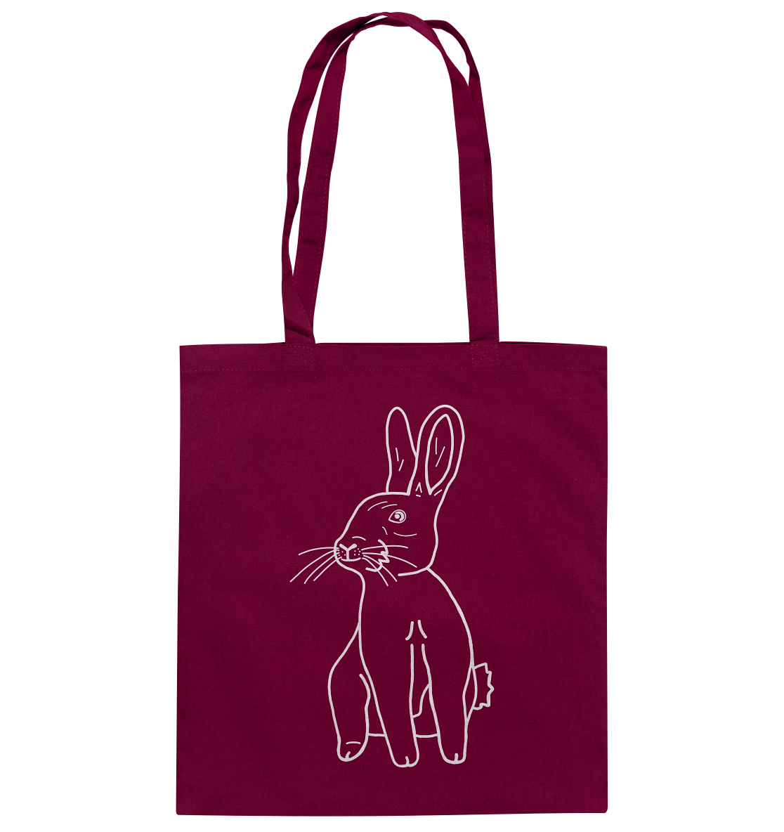 Hase weiß - Baumwolltasche