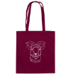 Ziege weiß - Baumwolltasche Einkaufstasche Tier-Shirts.com Burgundy ca. 38x42