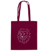 Löwe weiß - Baumwolltasche Taschen Tier-Shirts.com Burgundy ca. 38x42