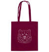 Bär weiß - Baumwolltasche Einkaufstasche Tier-Shirts.com Burgundy ca. 38x42