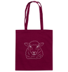 Schaf weiß - Baumwolltasche Einkaufstasche Tier-Shirts.com Burgundy ca. 38x42