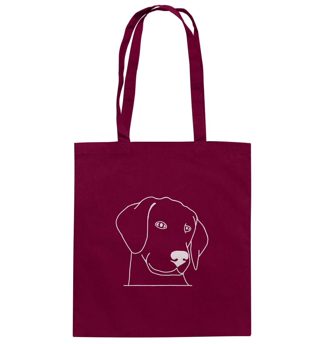 Hund Schlappohr weiß - Baumwolltasche - Tier-Shirts.com