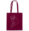 Roter Panda weiß - Baumwolltasche Einkaufstasche Tier-Shirts.com Burgundy ca. 38x42