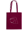 Schnauzer weiß - Baumwolltasche Einkaufstasche Tier-Shirts.com Burgundy ca. 38x42