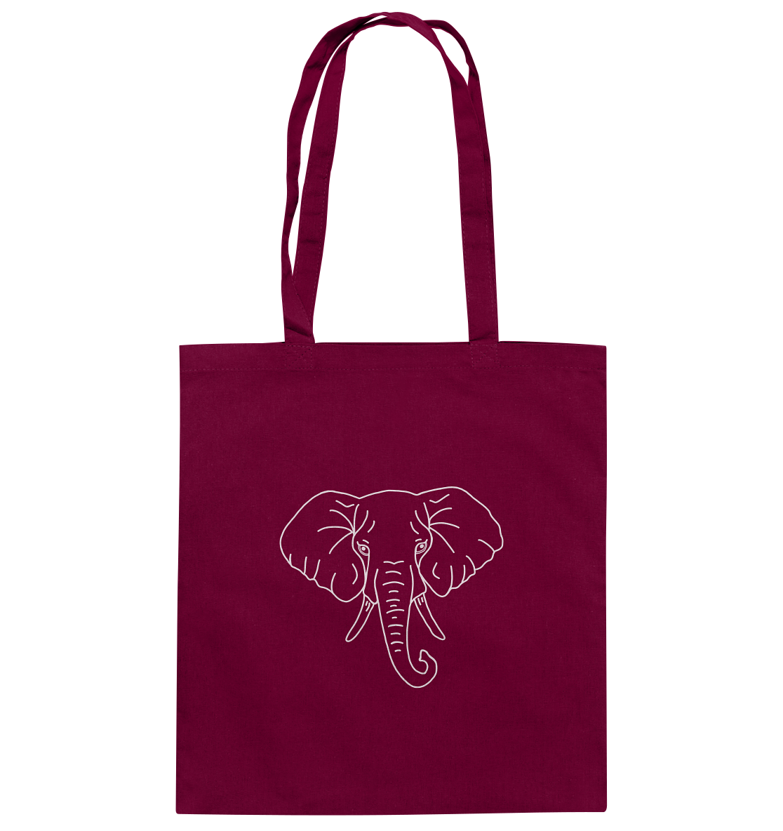 Elephant white - cotton bag