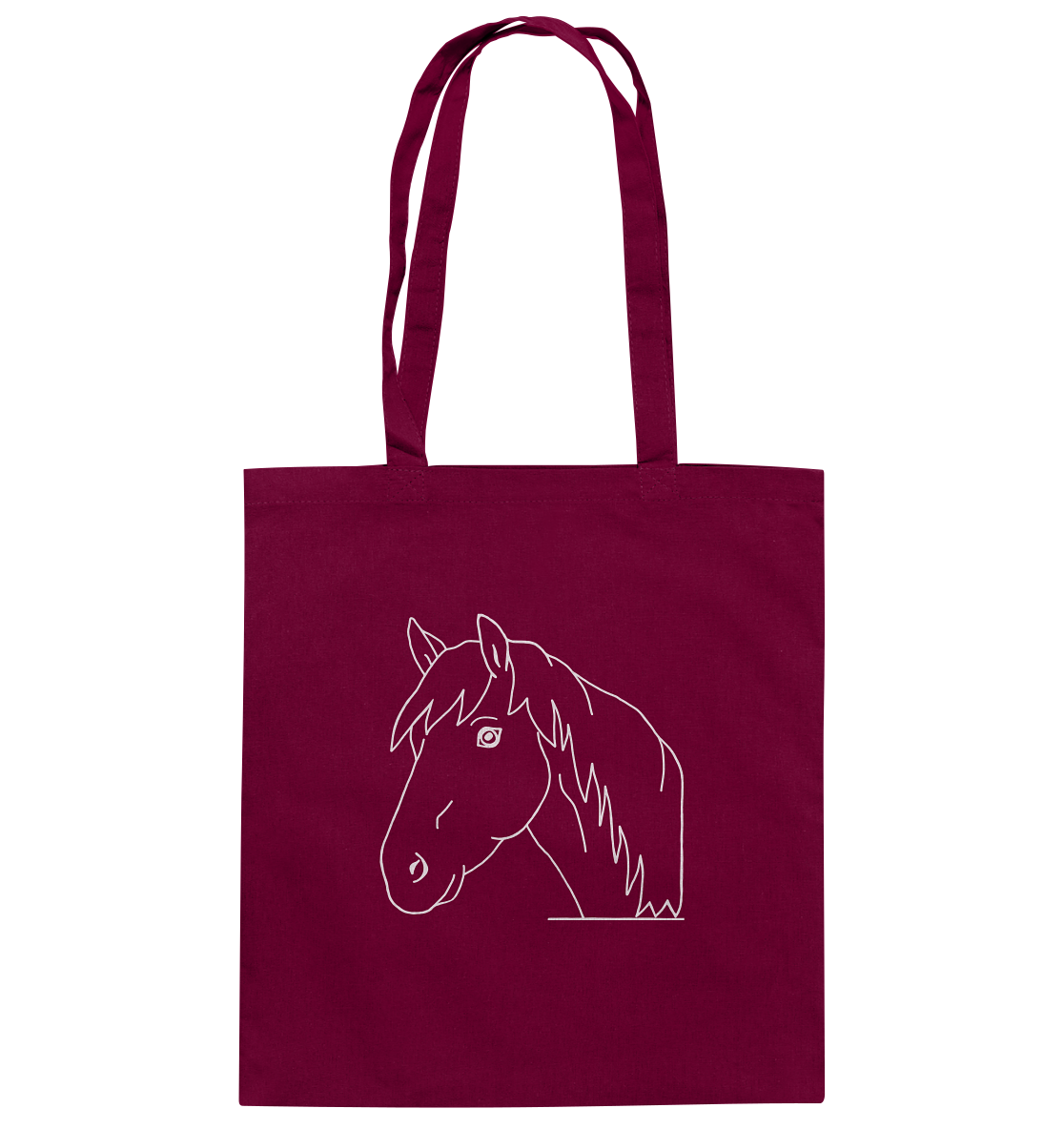 Horse white - cotton bag