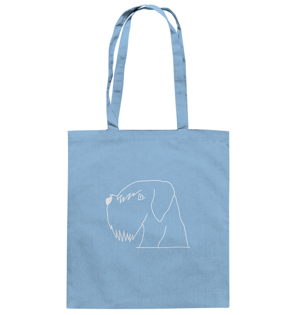 Schnauzer weiß - Baumwolltasche Einkaufstasche Tier-Shirts.com Sky Blue ca. 38x42