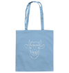 Kuh weiß - Baumwolltasche Einkaufstasche Tier-Shirts.com Sky Blue ca. 38x42