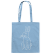 Hase weiß - Baumwolltasche Einkaufstasche Tier-Shirts.com Sky Blue ca. 38x42