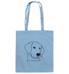 Hund Schlappohr - Baumwolltasche Einkaufstasche Tier-Shirts.com Sky Blue ca. 38x42