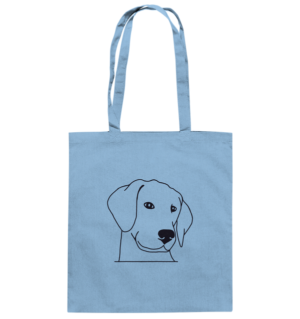 Hund Schlappohr - Baumwolltasche Einkaufstasche Tier-Shirts.com Sky Blue ca. 38x42