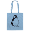 Pinguin - Baumwolltasche Einkaufstasche Tier-Shirts.com Sky Blue ca. 38x42