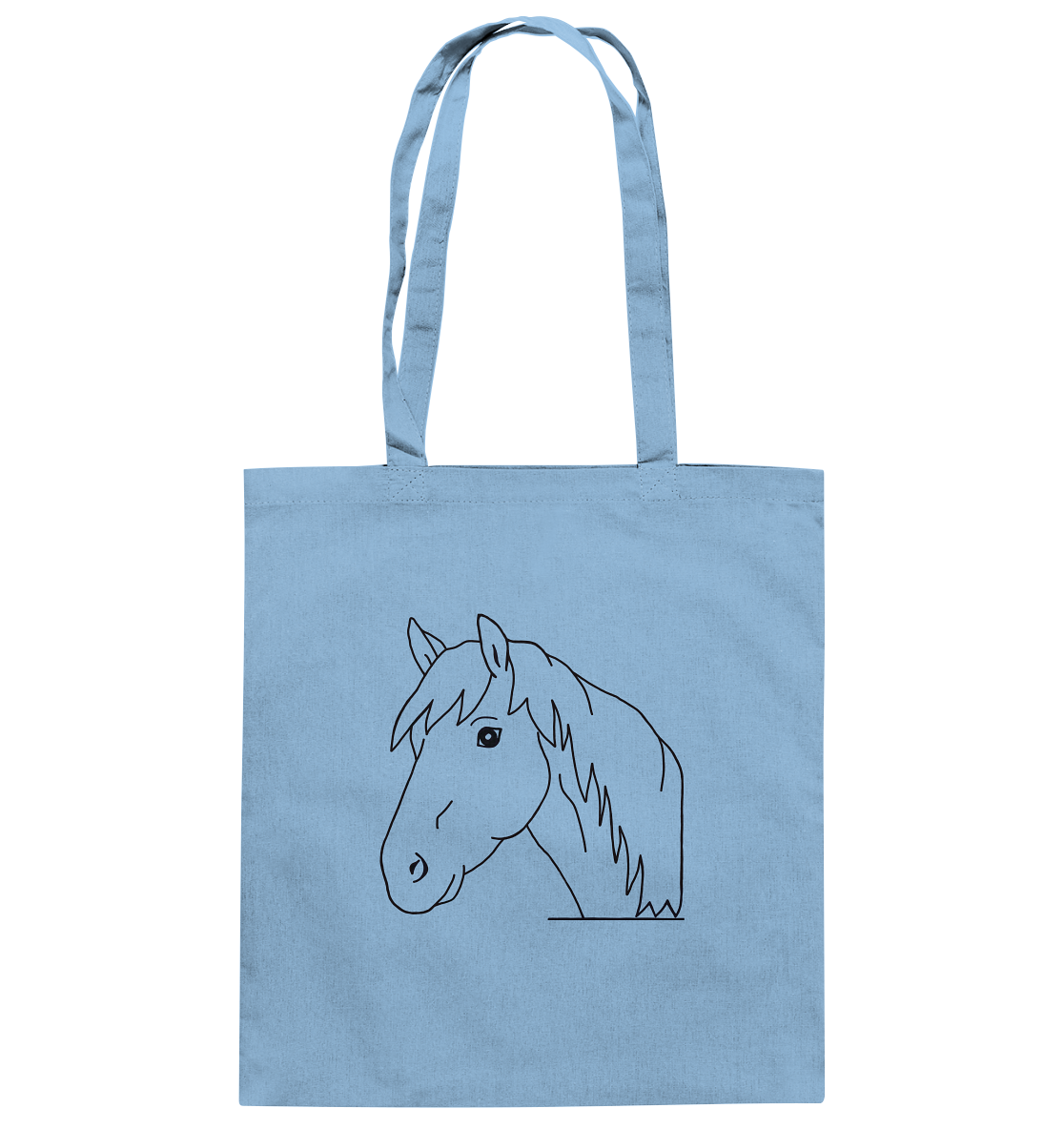 Horse black - cotton bag