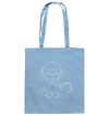 Affenbaby weiß - Baumwolltasche Einkaufstasche Tier-Shirts.com Sky Blue ca. 38x42