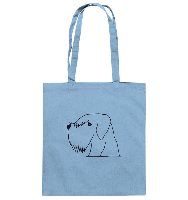 Schnauzer schwarz - Baumwolltasche Taschen Tier-Shirts.com Sky Blue ca. 38x42