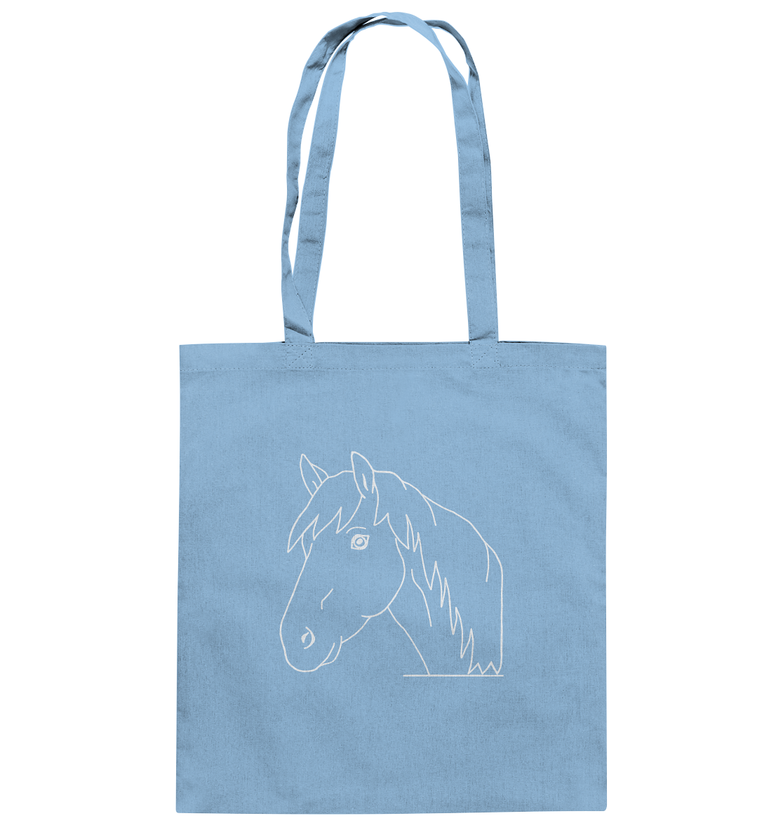 Horse white - cotton bag