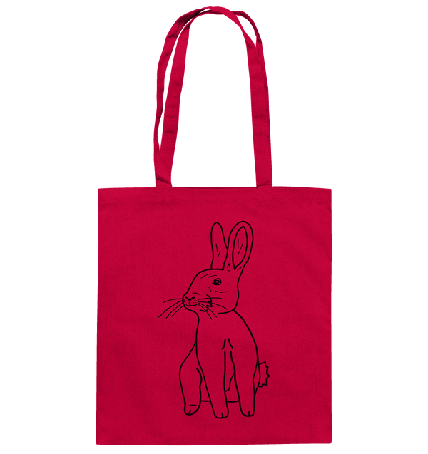 Hase - Baumwolltasche Taschen Tier-Shirts.com Classic Red ca. 38x42