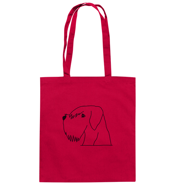 Schnauzer schwarz - Baumwolltasche Taschen Tier-Shirts.com Classic Red ca. 38x42