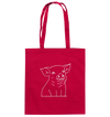 Ferkel weiß - Baumwolltasche Einkaufstasche Tier-Shirts.com Classic Red ca. 38x42