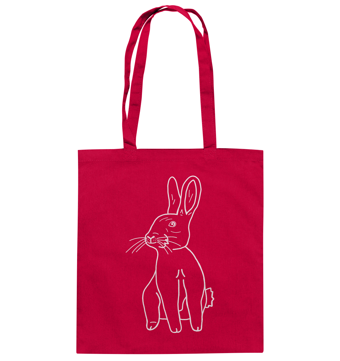 Hase weiß - Baumwolltasche