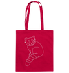 Roter Panda weiß - Baumwolltasche Einkaufstasche Tier-Shirts.com Classic Red ca. 38x42