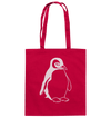 Pinguin weiß - Baumwolltasche Einkaufstasche Tier-Shirts.com Classic Red ca. 38x42