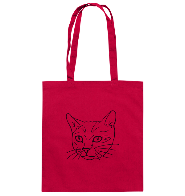 Katze - Baumwolltasche Taschen Tier-Shirts.com Classic Red ca. 38x42