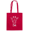 Giraffe weiß - Baumwolltasche Einkaufstasche Tier-Shirts.com Classic Red ca. 38x42