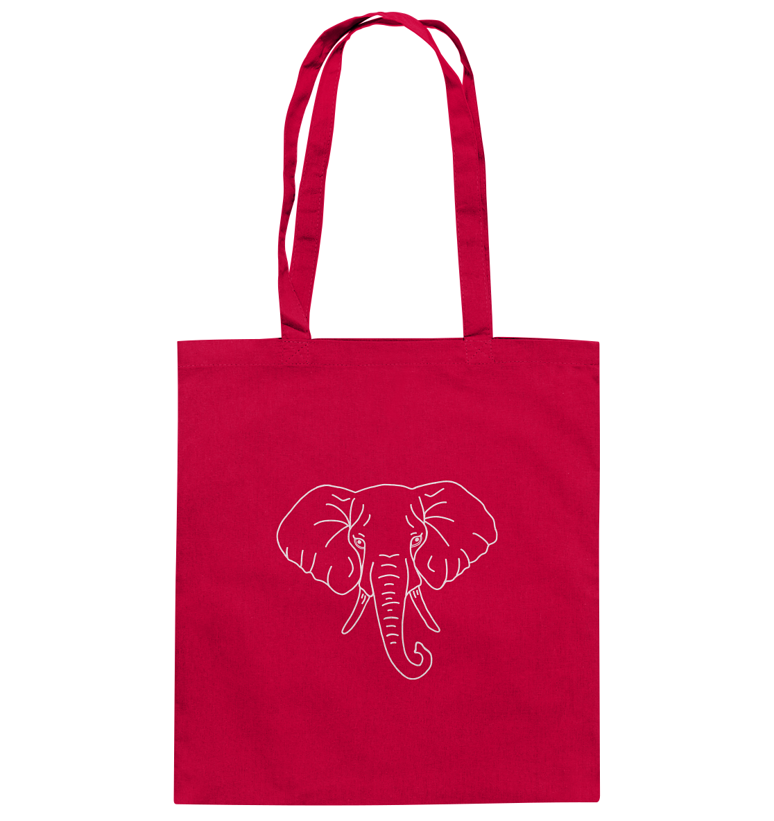 Elephant white - cotton bag