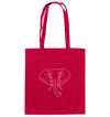 Elefant weiß - Baumwolltasche Einkaufstasche Tier-Shirts.com Classic Red ca. 38x42