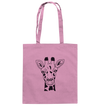 Giraffe - Baumwolltasche Taschen Tier-Shirts.com Classic Pink ca. 38x42