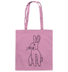 Hase - Baumwolltasche Taschen Tier-Shirts.com Classic Pink ca. 38x42