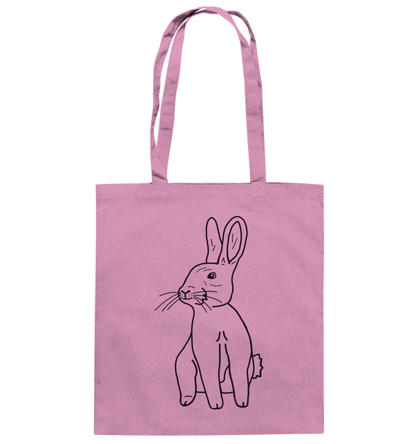 Hase - Baumwolltasche Taschen Tier-Shirts.com Classic Pink ca. 38x42