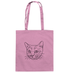 Katze - Baumwolltasche Taschen Tier-Shirts.com Classic Pink ca. 38x42