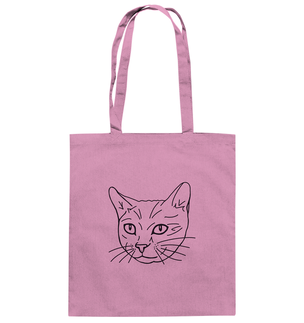 Katze - Baumwolltasche Taschen Tier-Shirts.com Classic Pink ca. 38x42