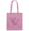 Schwein schwarz - Baumwolltasche Taschen Tier-Shirts.com Classic Pink ca. 38x42