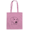 Hund Schlappohr - Baumwolltasche Einkaufstasche Tier-Shirts.com Classic Pink ca. 38x42