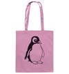 Pinguin - Baumwolltasche Einkaufstasche Tier-Shirts.com Classic Pink ca. 38x42