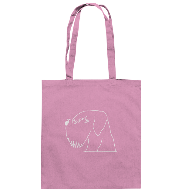 Schnauzer weiß - Baumwolltasche Einkaufstasche Tier-Shirts.com Classic Pink ca. 38x42