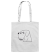 Schnauzer schwarz - Baumwolltasche Taschen Tier-Shirts.com White ca. 38x42