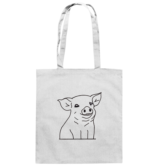 Piglet black - cotton bag