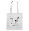 Piglet black - cotton bag