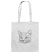 Katze - Baumwolltasche Taschen Tier-Shirts.com White ca. 38x42