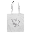 Schwein schwarz - Baumwolltasche Taschen Tier-Shirts.com White ca. 38x42