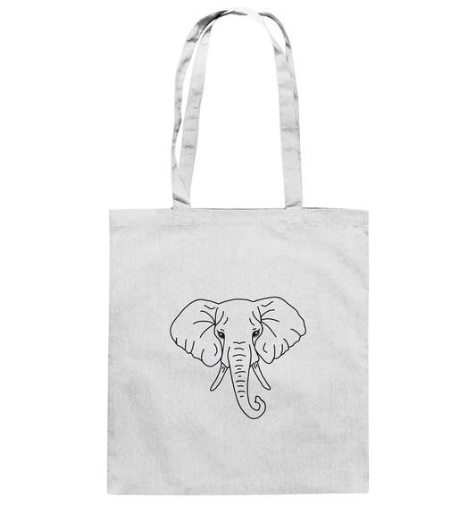 Elephant black - cotton bag