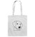 Hund Schlappohr - Baumwolltasche Einkaufstasche Tier-Shirts.com White ca. 38x42