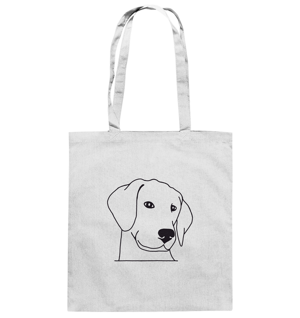 Hund Schlappohr - Baumwolltasche Einkaufstasche Tier-Shirts.com White ca. 38x42